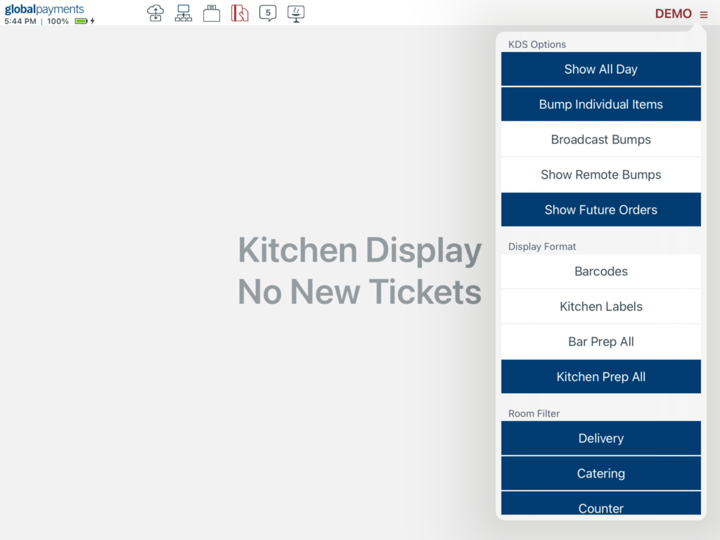 Kitchen Display System Armagh POS Solutions   Kitchen Display System Configuration Menu 1024x768 